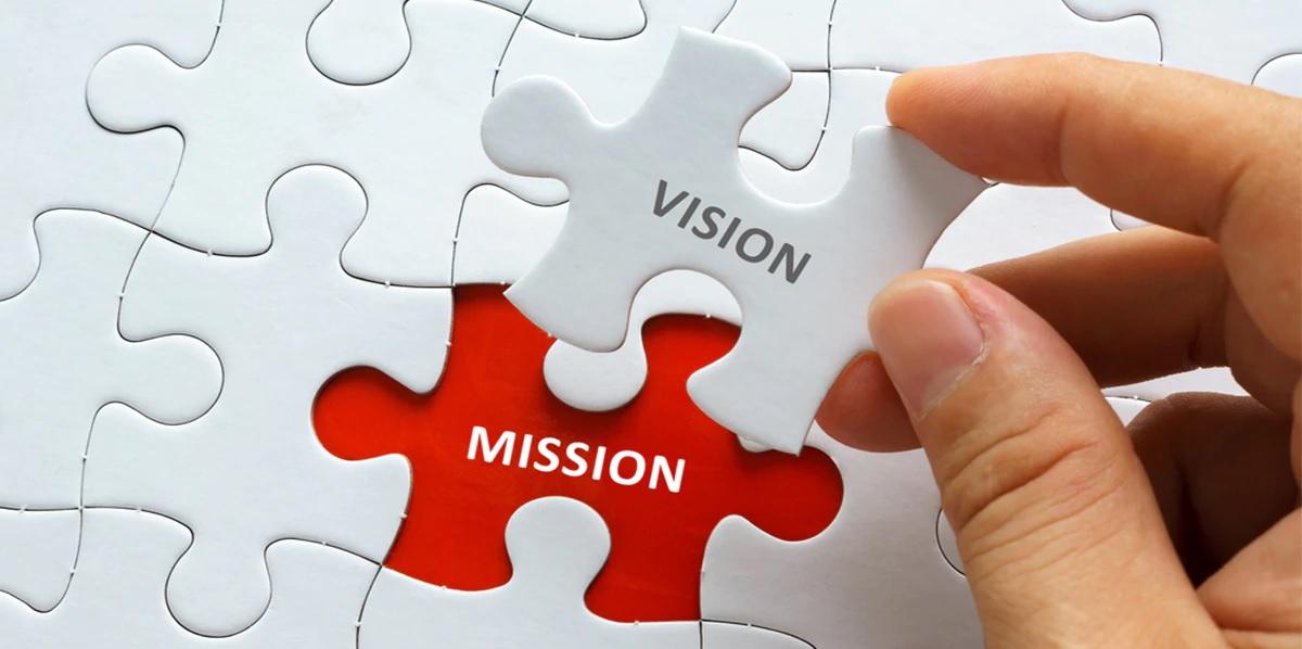 Business growth concept representing mission and vision