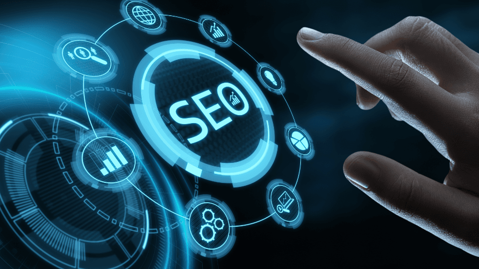 SEO analytics dashboard showcasing increased website traffic and rankings